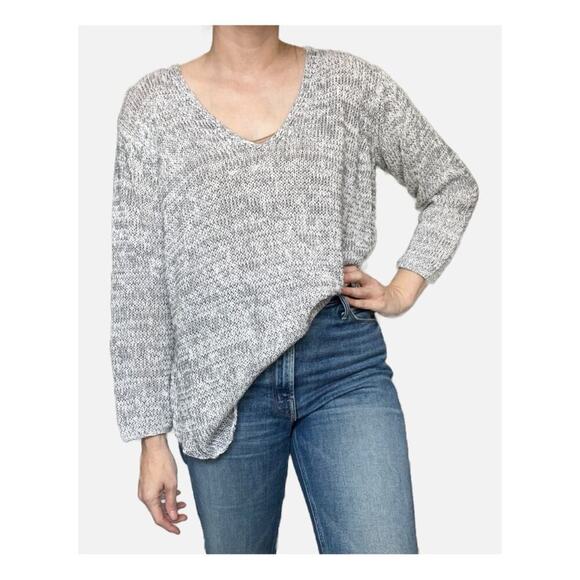 Wooden Ships Cotton Blend Relaxed Fit Knit Sweater Gray Medium/Large - Picture 1 of 9